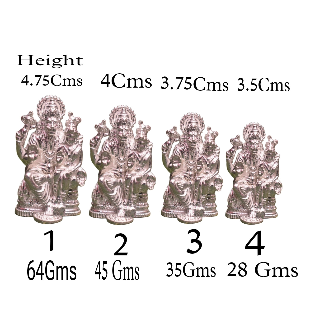Pure Silver Lakshmi Narasimha Swami Idol - Handcrafted Deity Statue