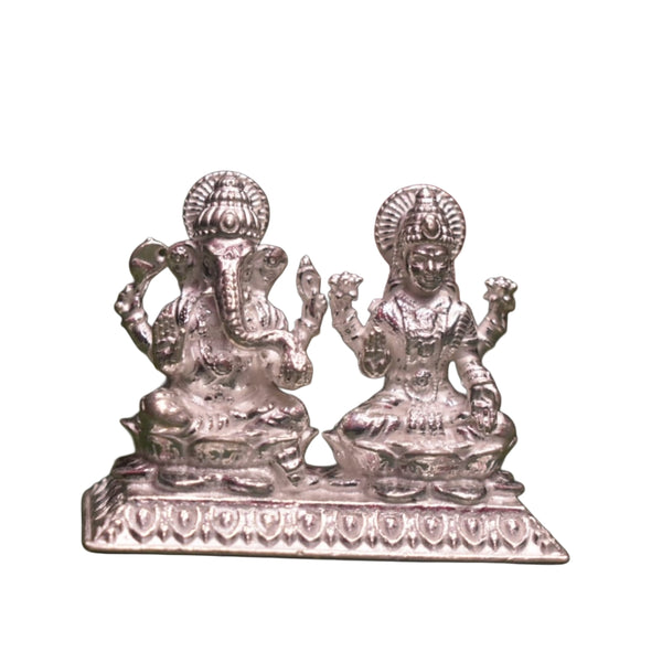 Laxmi Ganesh Silver Murti