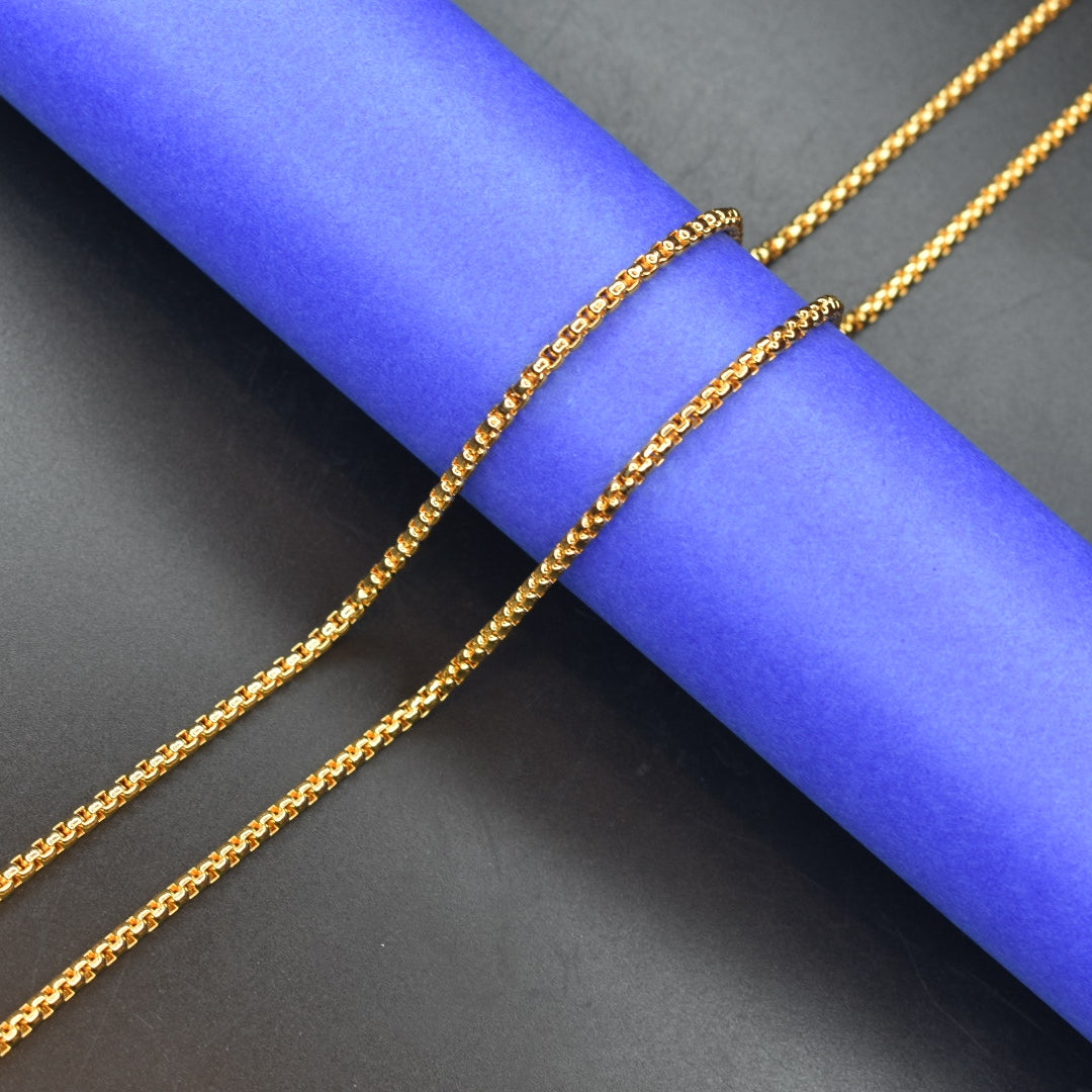 Luxurious 24K Gold Plated Chain - 30 Inch Premium Fashion Chain