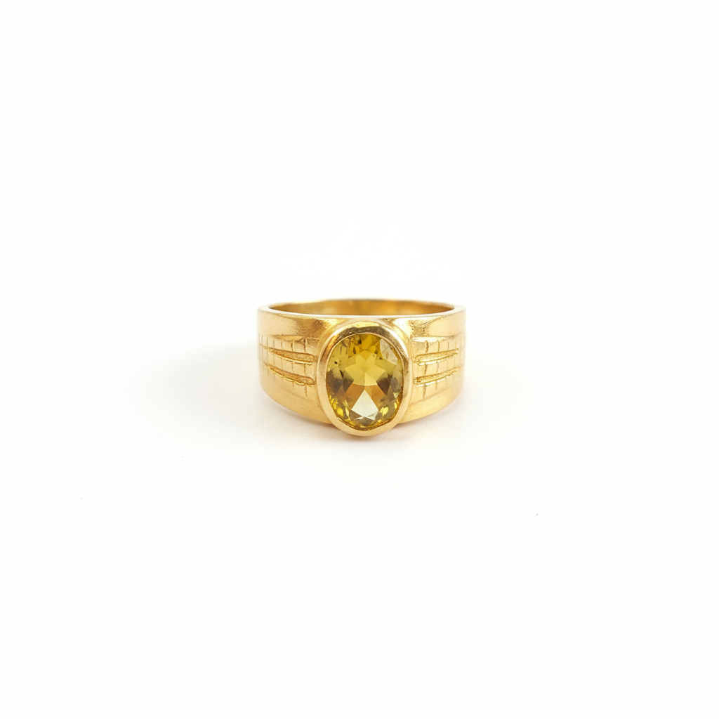 Panchaloha Citrine Ring