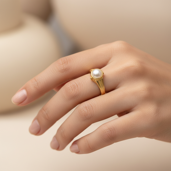 Panchaloha Pearl Ring