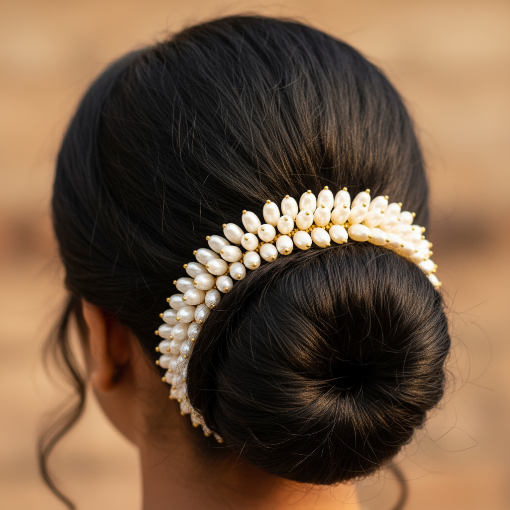 Pearl Juda Band - Traditional Hair Accessory for Women | Bridal Hair Jewelry