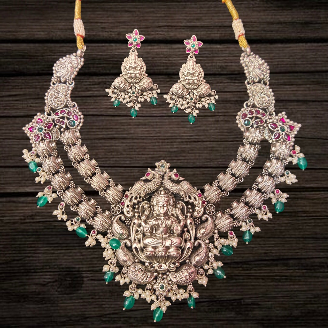Oxidized Lakshmi Necklace By Asp Fashion Jewellery