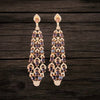 Rose Gold Plated Chandelier Earrings | American Diamond | 6 Colour Variants