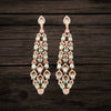 Rose Gold Plated Chandelier Earrings | American Diamond | 6 Colour Variants