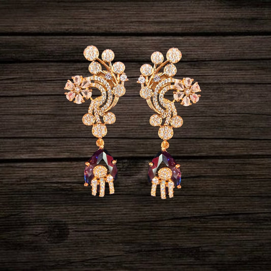Asp Fashion Jewellery Stylish Purple Drop Earrings Set