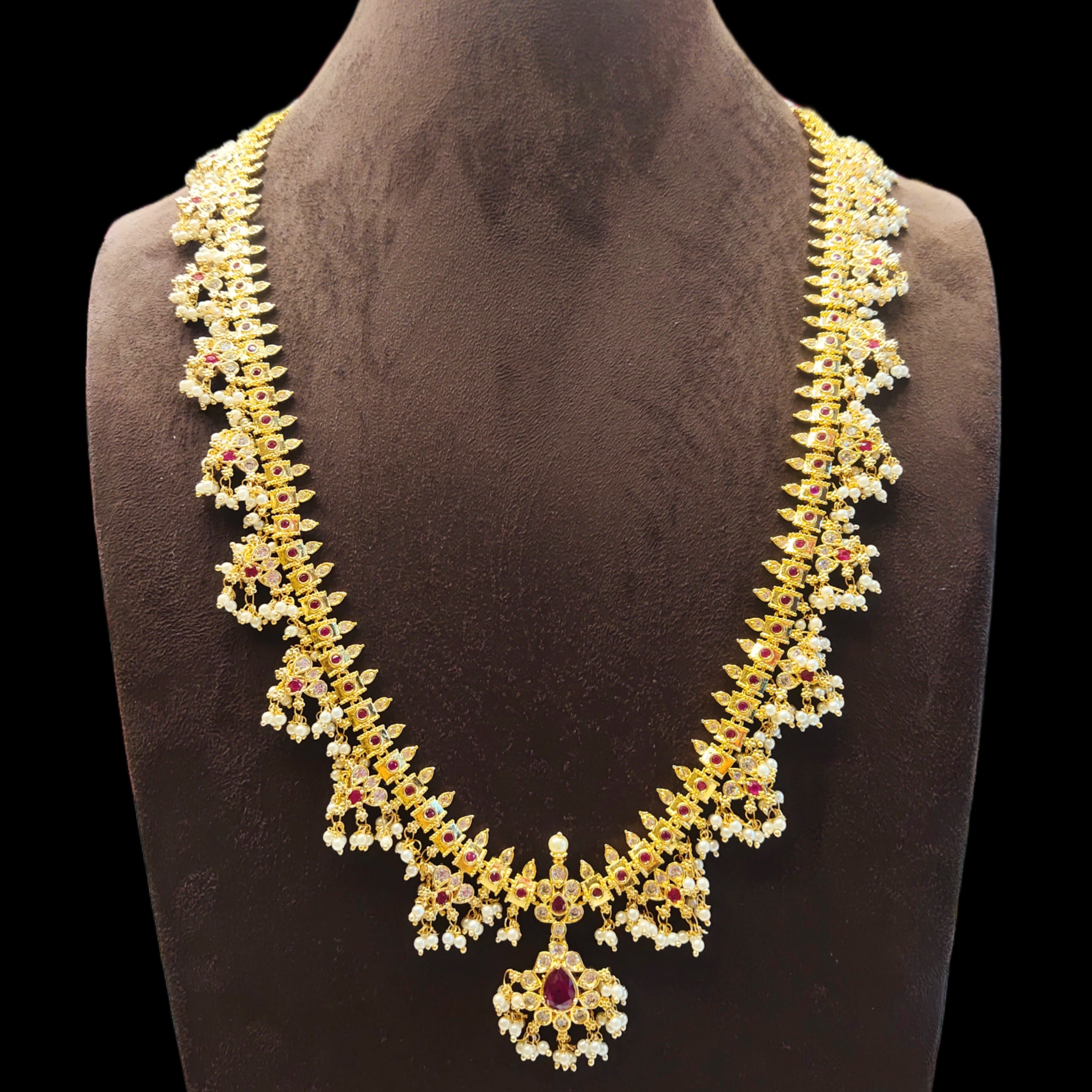 Asp Fashion Jewellery Cz Guttapusalu Necklace Set