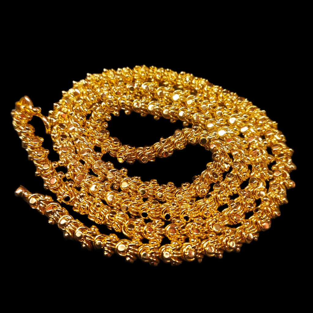 24 Inch One Gram Gold Plated Chain - Elegant Unisex Necklace 24K Gold