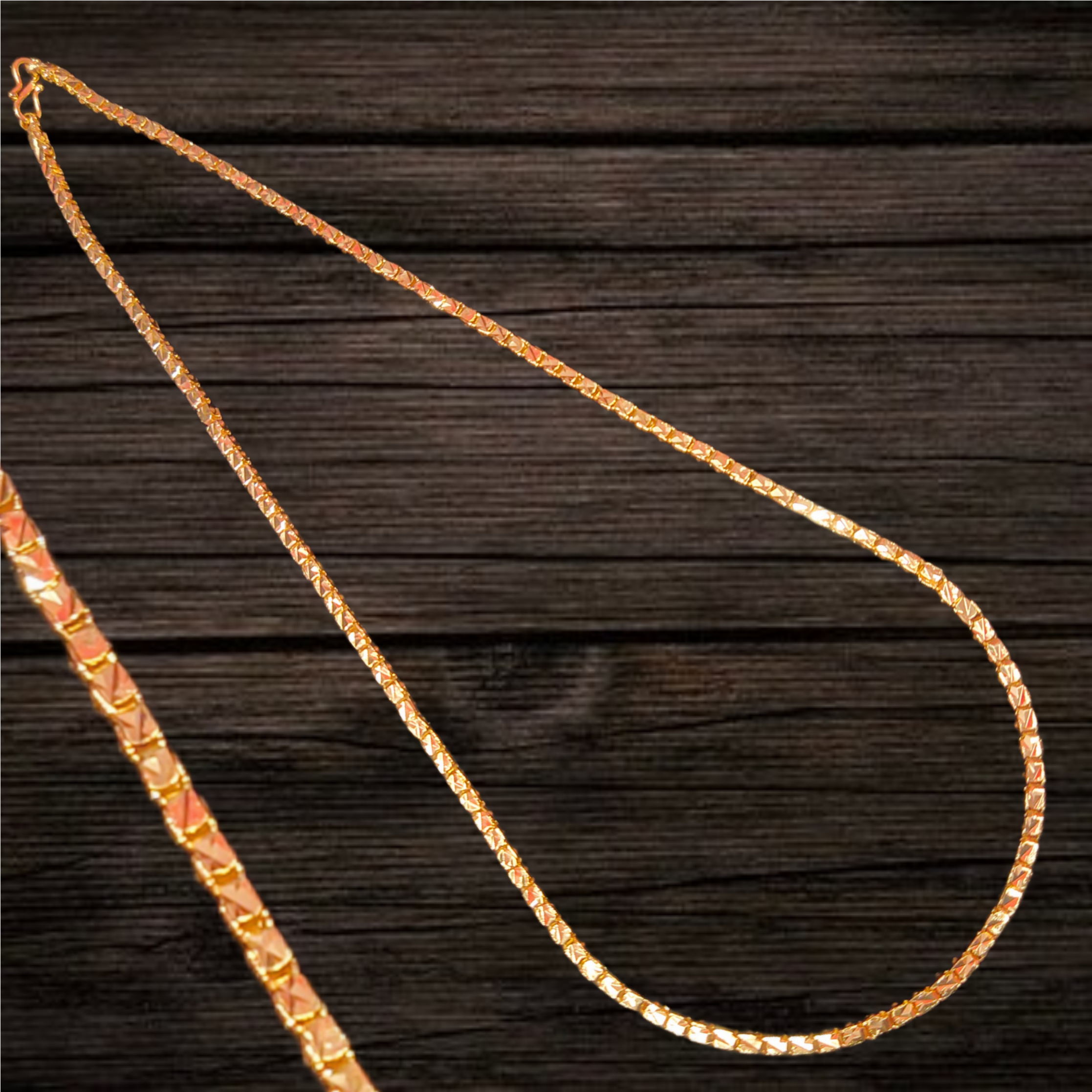 24 Inch One Gram Gold Plated Chain - Premium Unisex Necklace 24K Gold