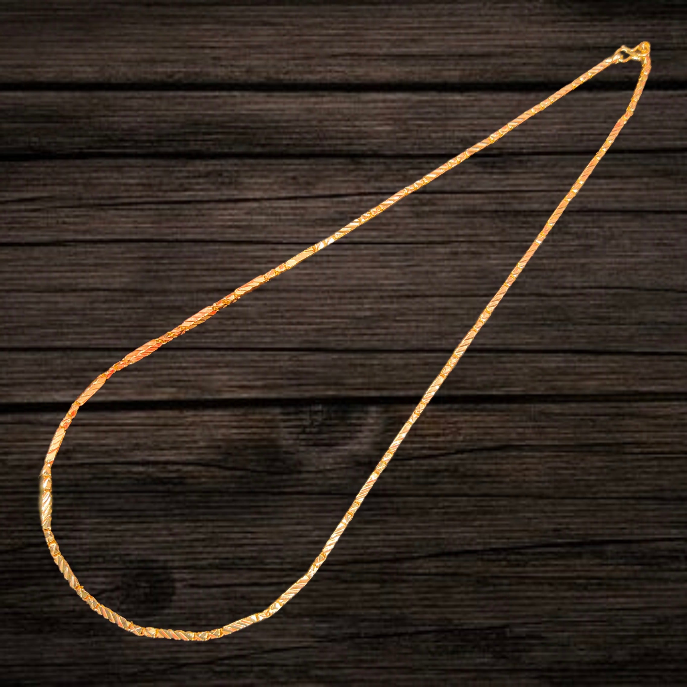 24 Inch One Gram Gold Plated Chain - Secure Unisex Necklace for Daily Wear