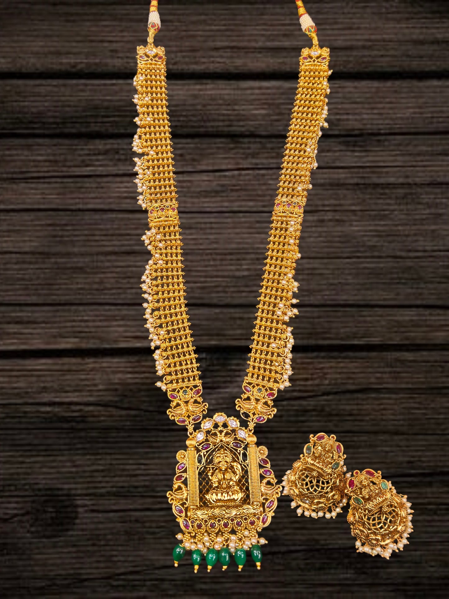 Antique MahaLakshmi  Pendent Long Necklace By Asp Fashion Jewellery