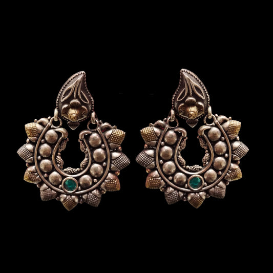 Oxidised Silver Chandbali Earrings By Asp Fashion Jewellery
