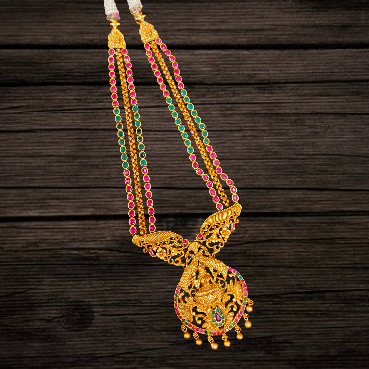 Antique Layered Laxmi Long Necklace By Asp Fashion Jewellery