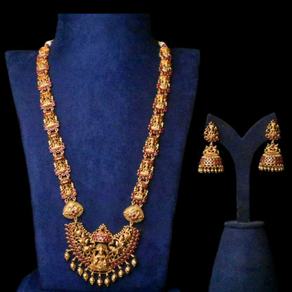 Charming Goddess laxmi Temple Styled Antique Necklace Set By Asp Fashion Jewellery