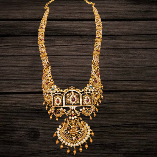 Antique Rotating  Kempu Laxmi Necklace Set By Asp Fashion Jewellery