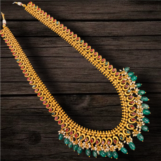 The Exquisite Antique Finish Long Necklace Set By Asp Fashion Jewellery