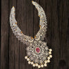 Diamond Replica CZ Necklace Set with Earrings | Emerald / Ruby | Bridal Jewellery