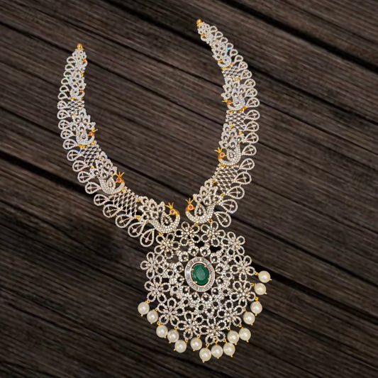Asp Fashion Jewellery Dazzling American Diamonds Necklace Set
