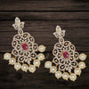 Diamond Replica CZ Necklace Set with Earrings | Emerald / Ruby | Bridal Jewellery