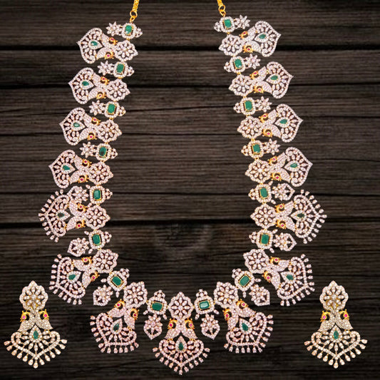 Exotic Grand American Diamonds & Emeralds Haram By Asp Fashion Jewellery