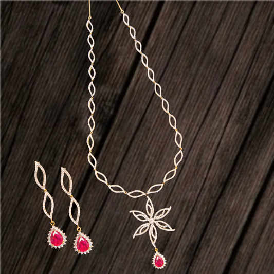 Trendy American Diamonds Necklace Set By Asp Fashion Jewellery