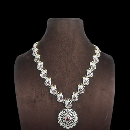 Discover the Enchanting Peacock American Diamonds Necklace Set by Asp Fashion Jewellery