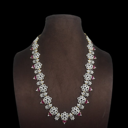Unveiling the Exquisite American Diamond & Ruby Necklace by Asp Fashion Jewellery