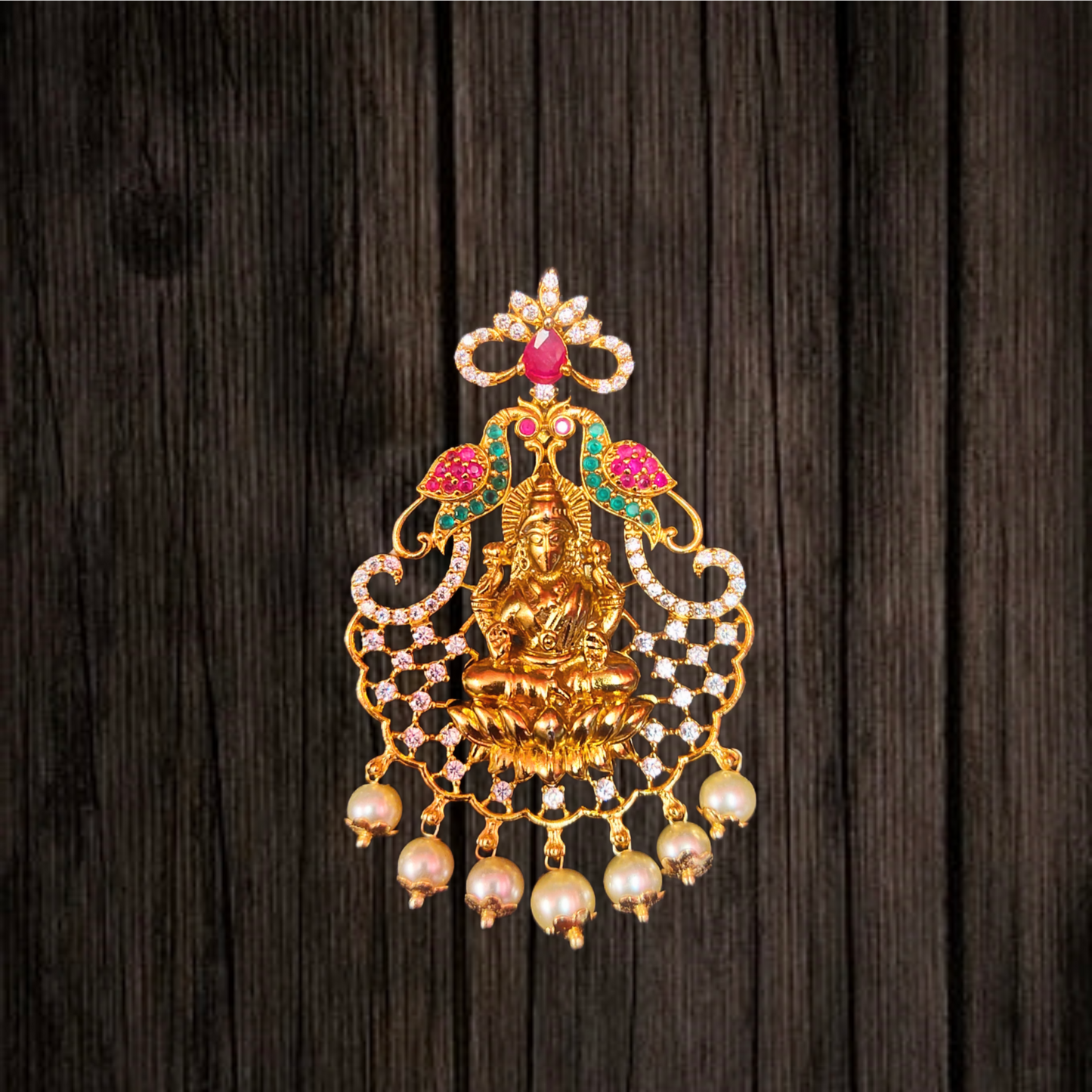 The Enchanting Antique Cz Laxmi Pendant by ASP Fashion Jewellery