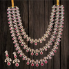 Dazzle in Triple Layers of American Diamonds with ASP Fashion Jewellery's Exquisite Necklace Set