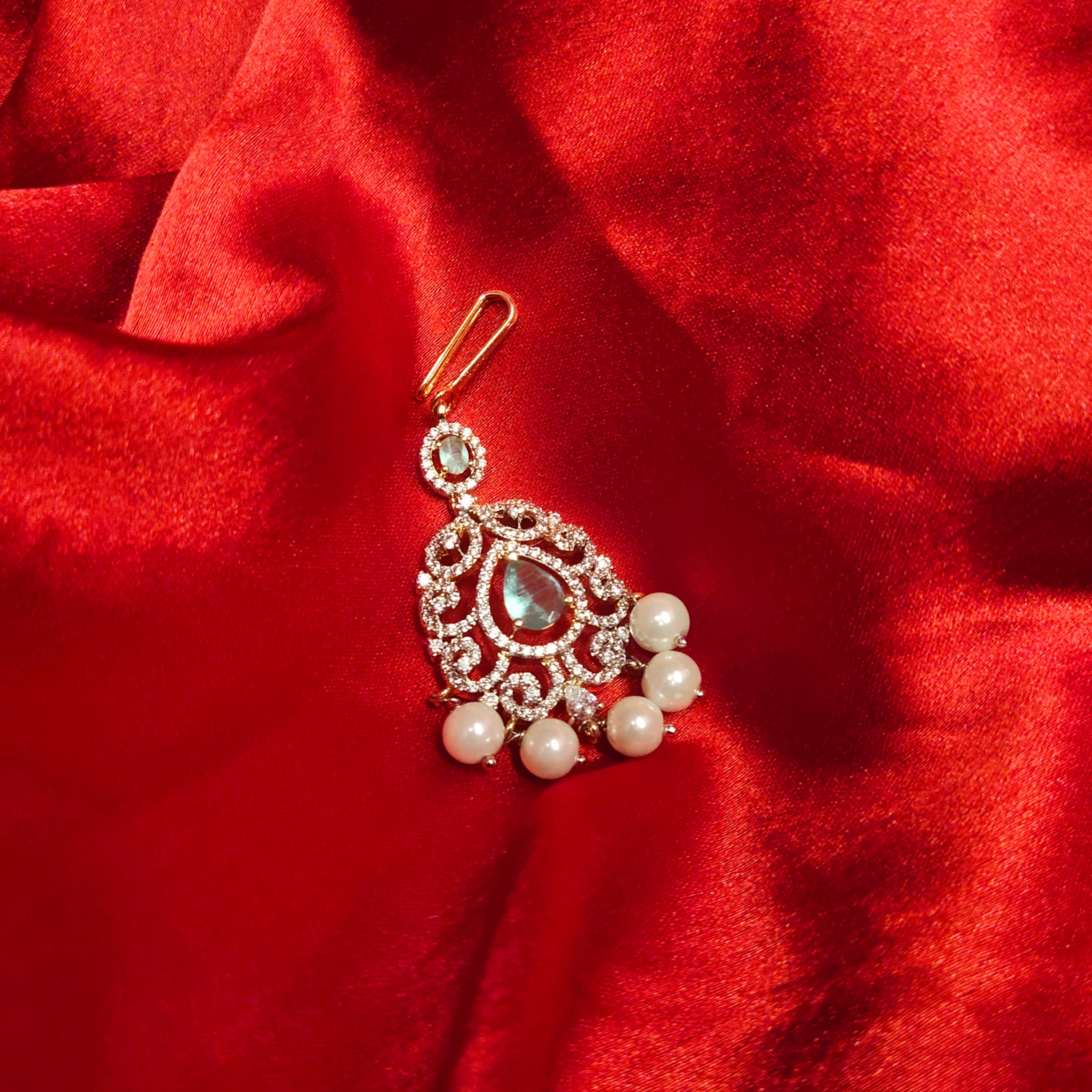 Discover the Exquisite American Diamond Maang Tikka - Premium Bridal Forehead Jewelry