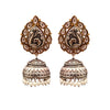 Showcase Your Unique Style with ASP Fashion Jewellery's Stunning Tribal Peacock Kundan Jhumka in Oxidized Silver