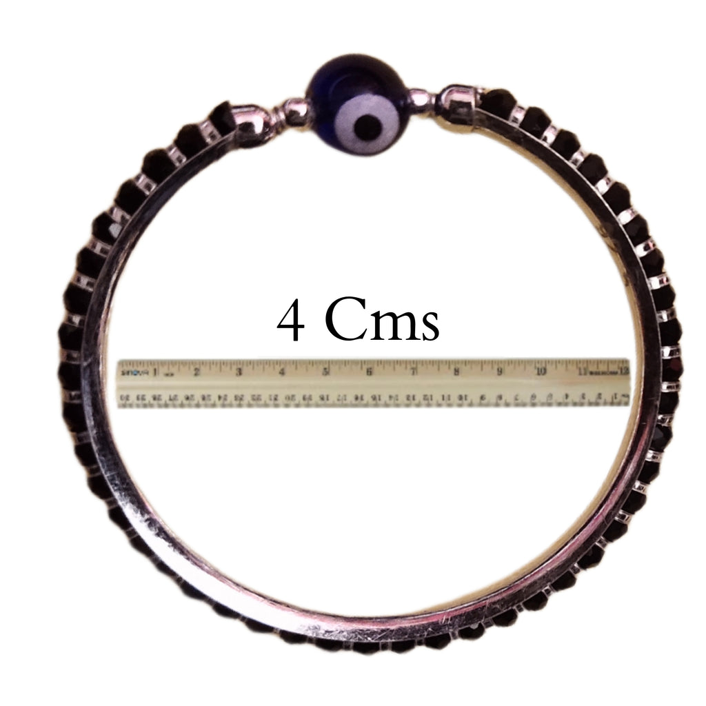 925 Sterling Silver Nazariya Kada with Evil Eye - Baby Protection Bracelet (0-24 Months)