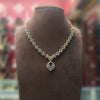 "Sparkle and Shine: Discover the Blue American Diamond Necklace & Earring Set by Asp Fashion Jewellery"