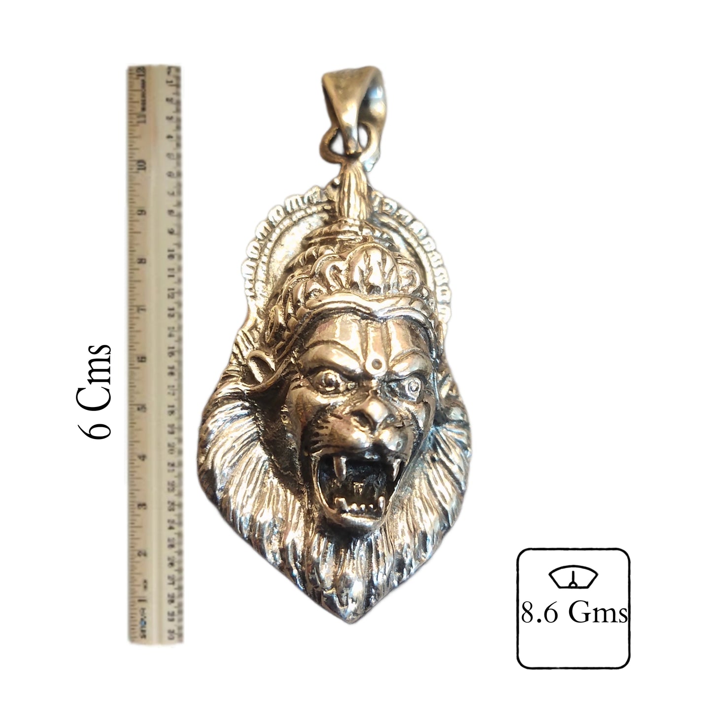 "The Majestic Lord Narasimha: A Sterling Silver Pendant to Embrace Your Devotion"