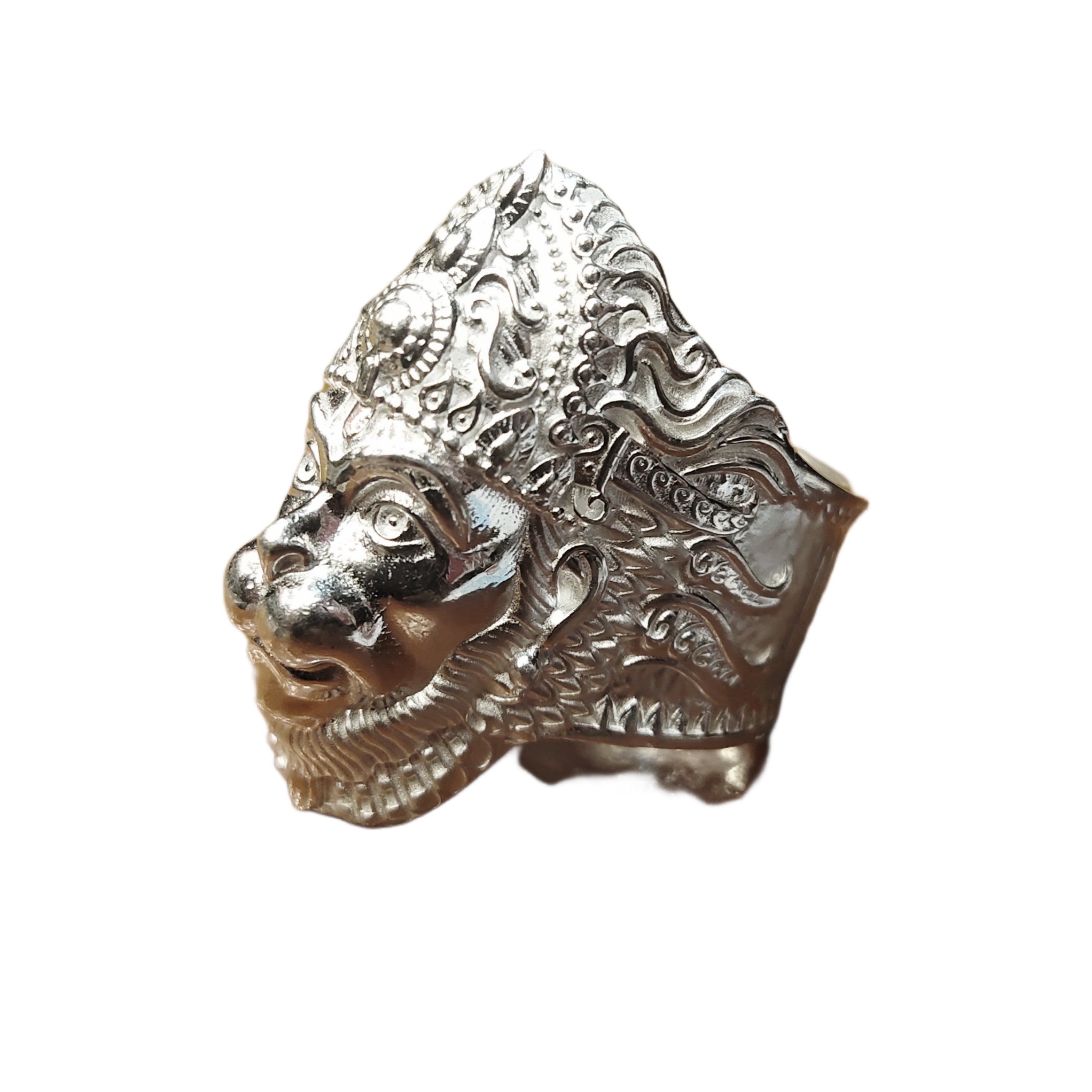 Buy quality 92.5 Sterling Silver Man God Micro ring(Ganeshji & Hanumanji)  Ms-3555 in Rajkot