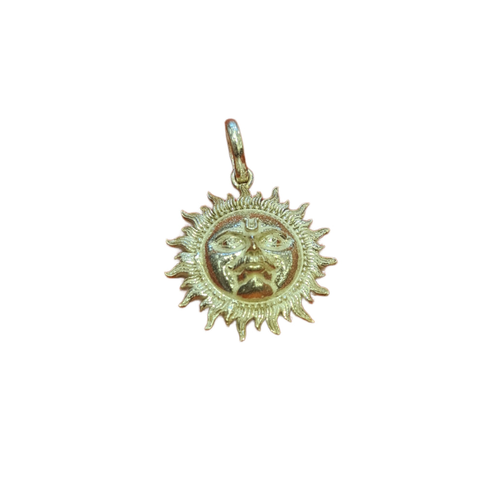 Lord Surya Silver Pendant - Hindu Sun God Locket for Men