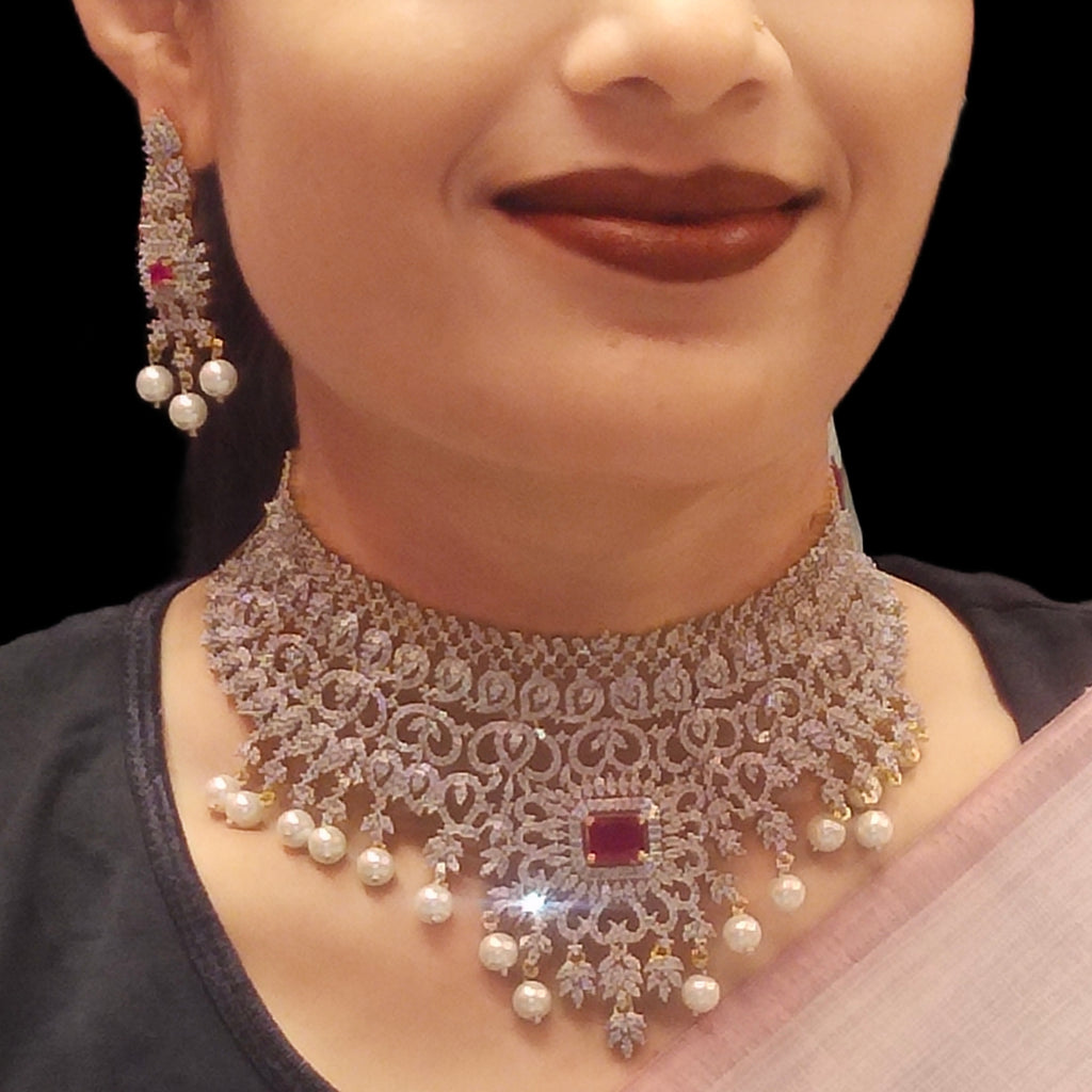 American Diamond Choker Set 