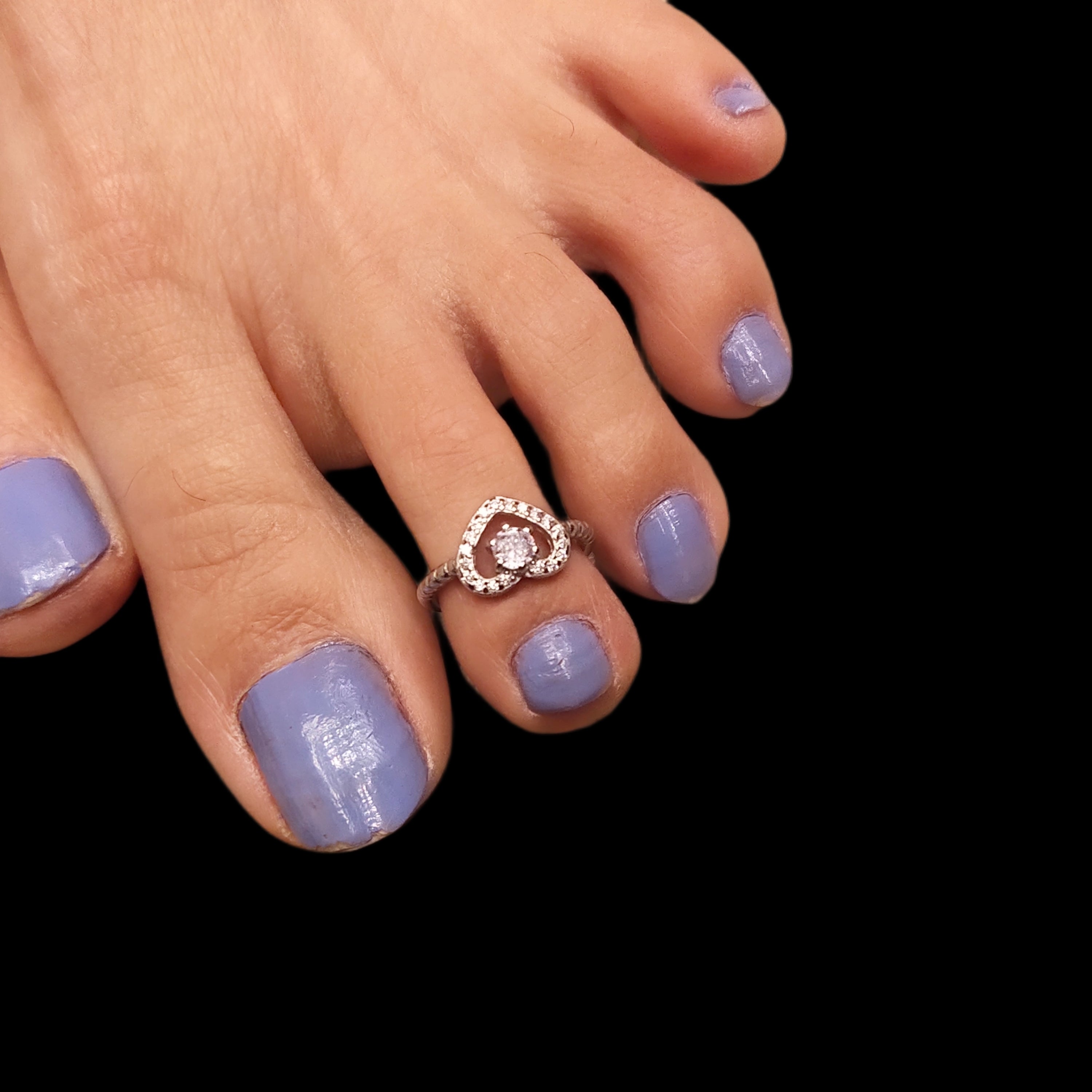 925 Sterling Silver CZ Toe Rings - Sparkle & Shine Bichiya