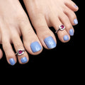 925 Sterling Silver Red CZ Toe Rings - Sparkling Ruby Bichiya for Women