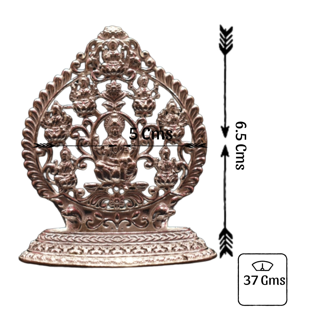 Pure Silver Ashtalakshmi Goddess Idol - Handcrafted Eight Lakshmi Statue