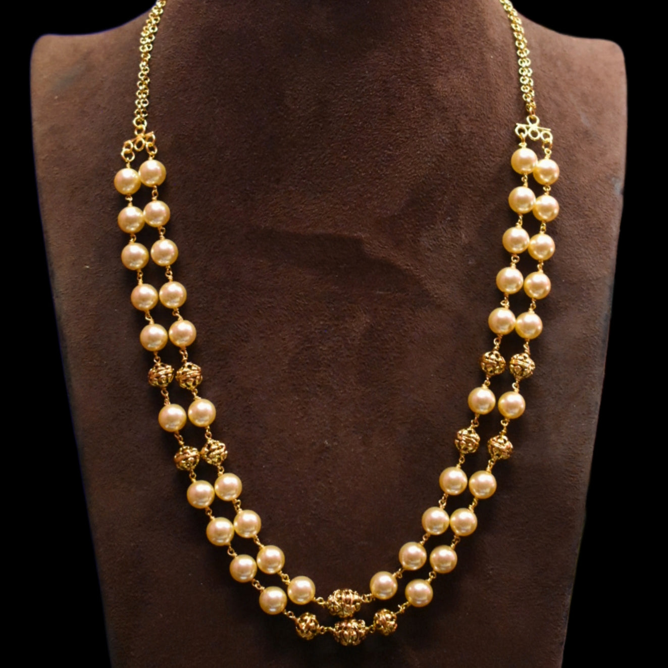 "Pearls of Elegance: The Asp Fashion Two Layered Pearl Necklace"