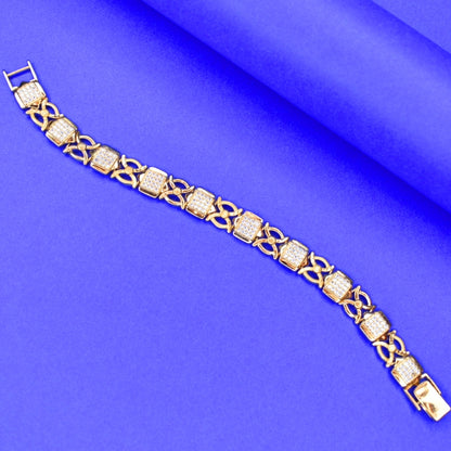 "Shine Bright Every Day: 24k Gold-Plated Daily Wear Men's Bracelet by Asp Fashion Jewelry"