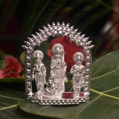 "Shining Devotion: The Pure Silver Sri Ram Darbaar Idol"