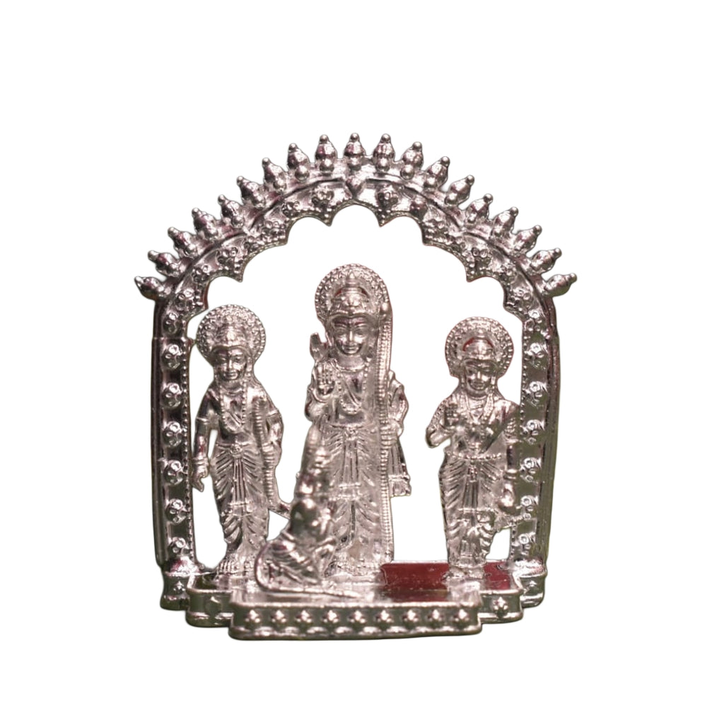 Pure Silver Ram Darbaar Idol - Handcrafted Ram Parivar Statue