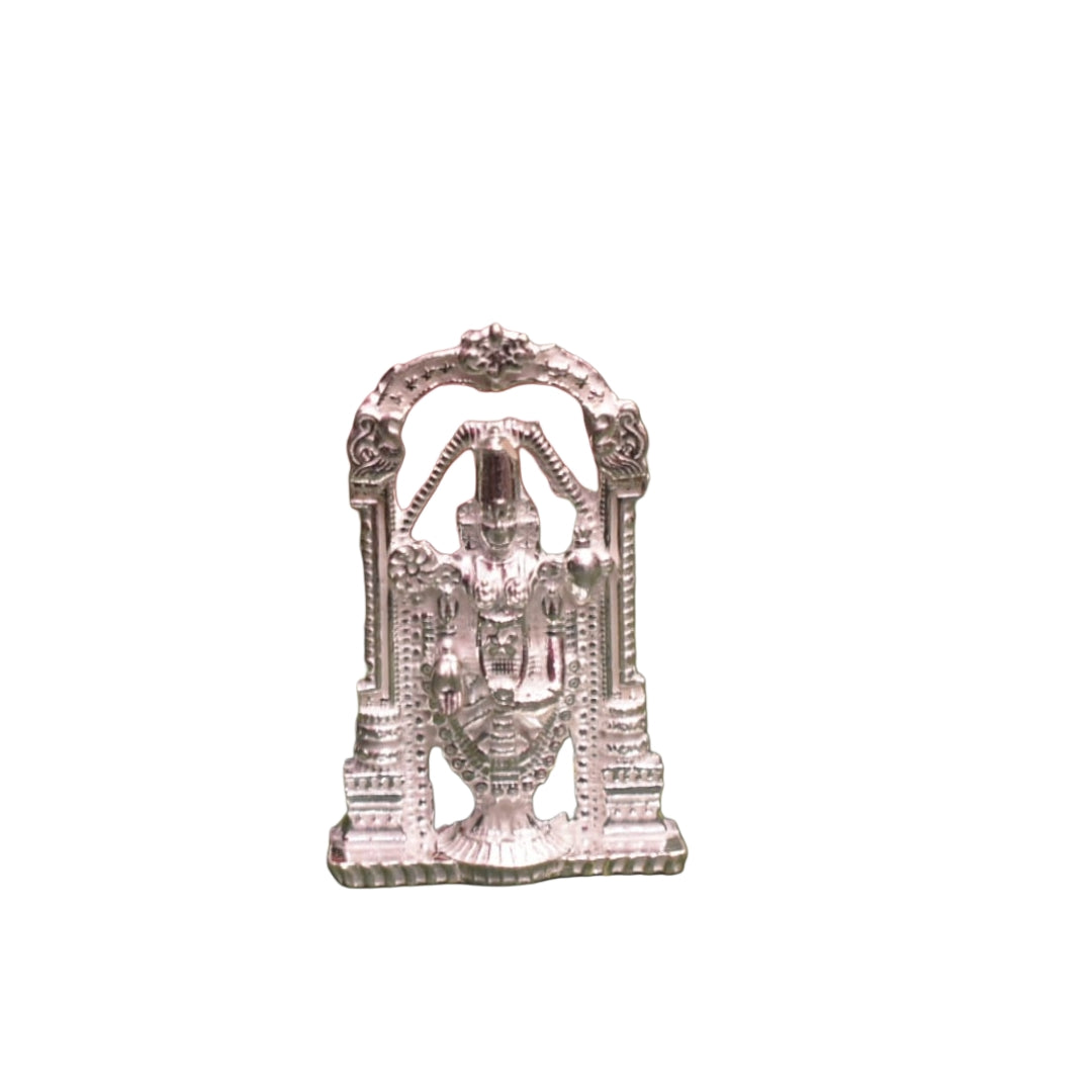 Pure Silver Venkateshwara Swami Idol - Handcrafted Tirupati Balaji Statue