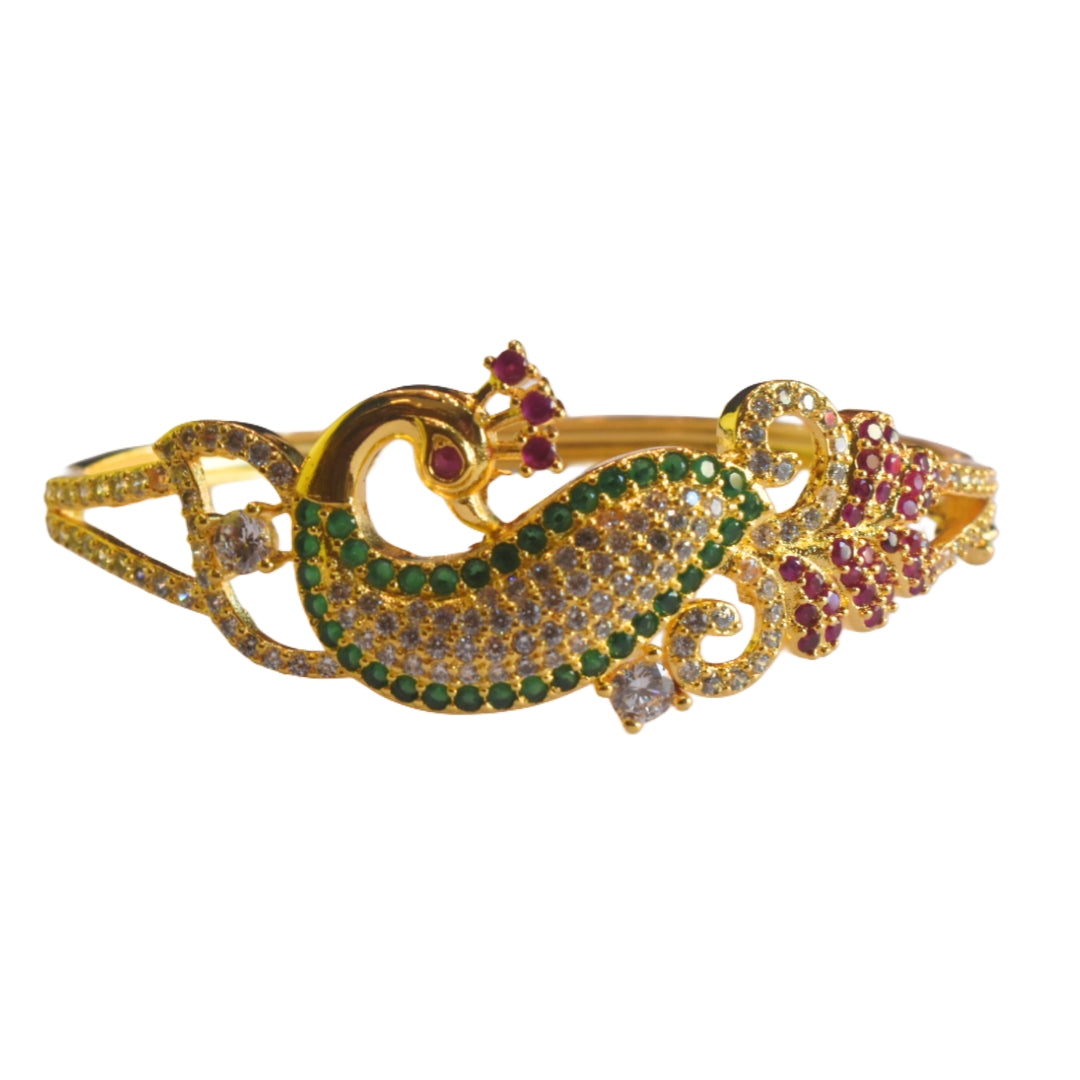 "Shine Bright like Gold:Sparkling CZ Kada for Stylish Girls by Asp Fashion Jewellery"