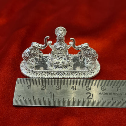 Asp Pure Silver Gajalakshmi Idol