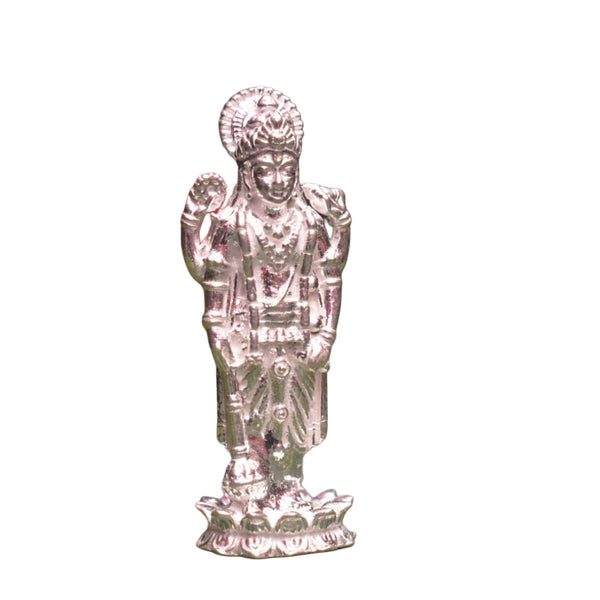 Asp Pure Silver Lord Vishnu Murti Idol