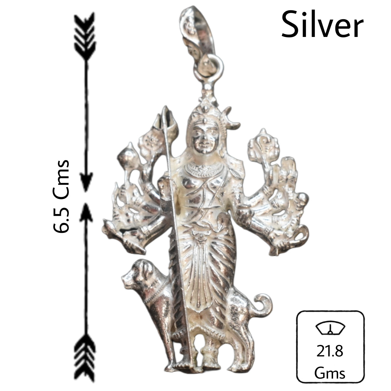 Asp Silver Kaal Bhairav Locket