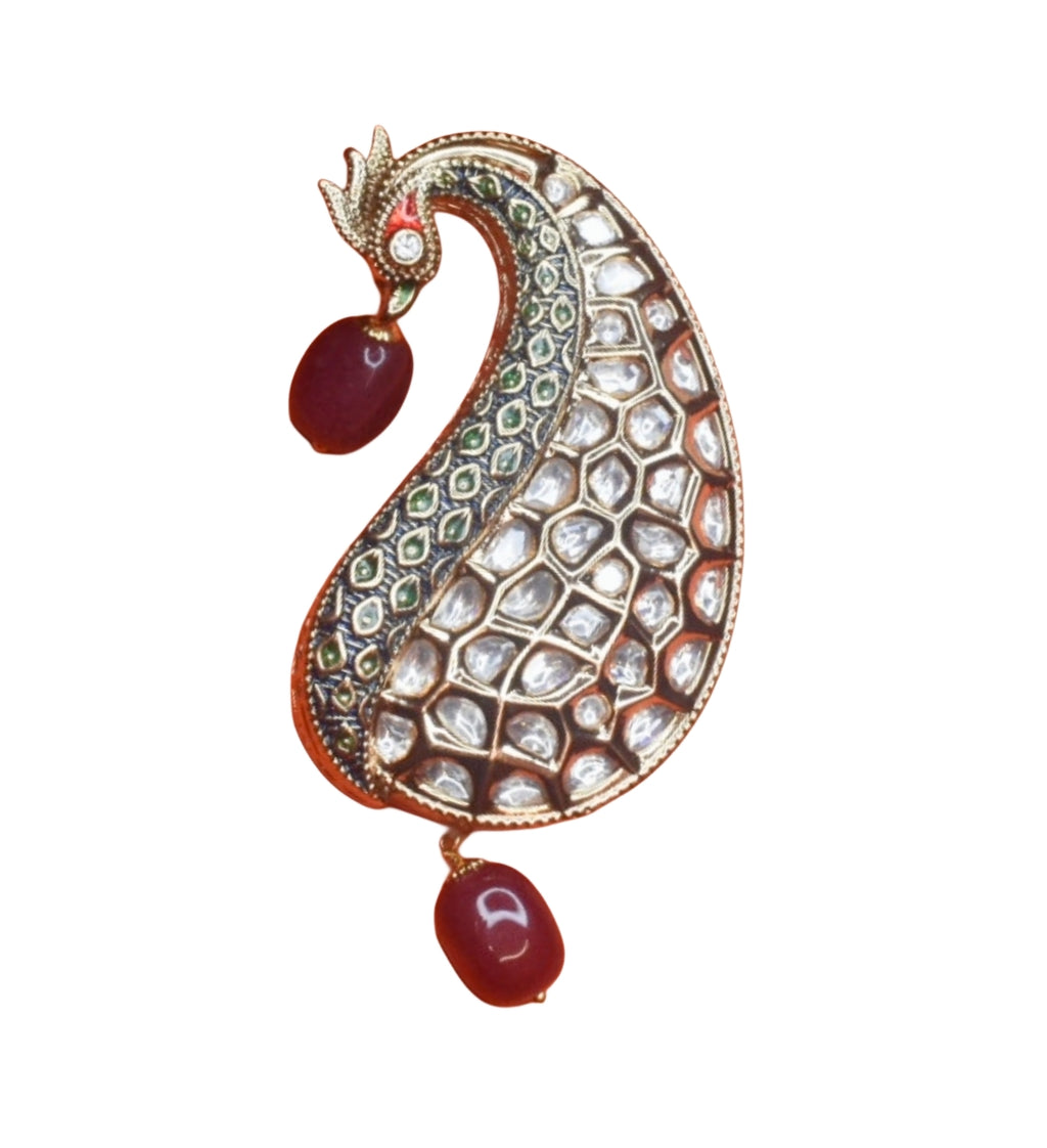 Exquisite Asp Mayur Kundan Kalangi for Groom - Handcrafted 24K Gold Wedding Jewelry